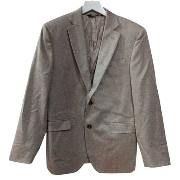 Saks Fifth Avenue 100% Cashmere Sport Coat – Size 40S | Sand Gray - Picture 1 of 11